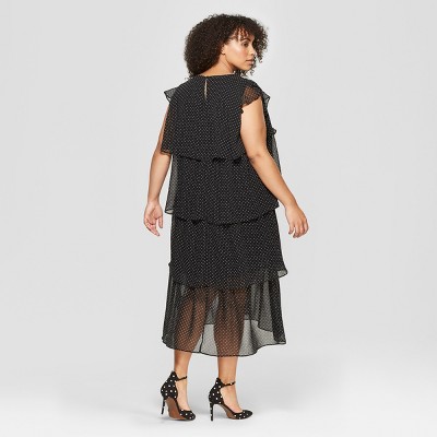 Black and White Midi Dress